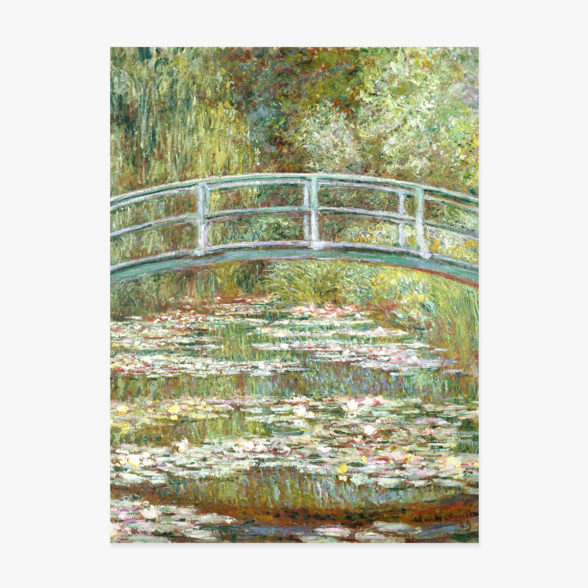 Poszter Claude Monet, Híd a tavirózsákkal borított tó felett, 1899