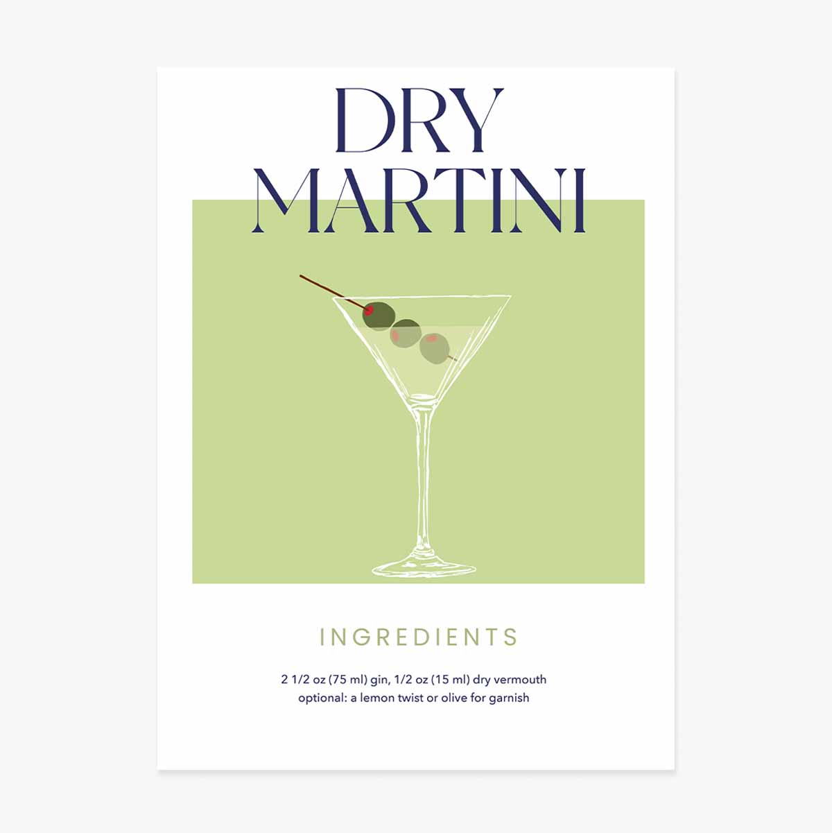 Poster Dry Martini