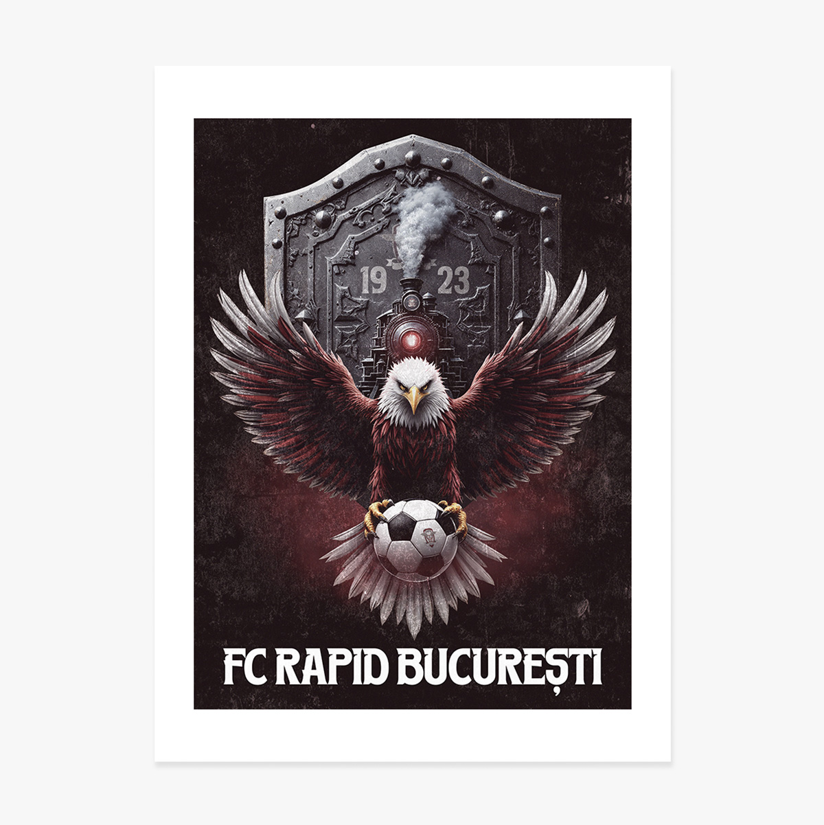 FC Rapid Bukarest 1923 poszter – Sas és pajzs