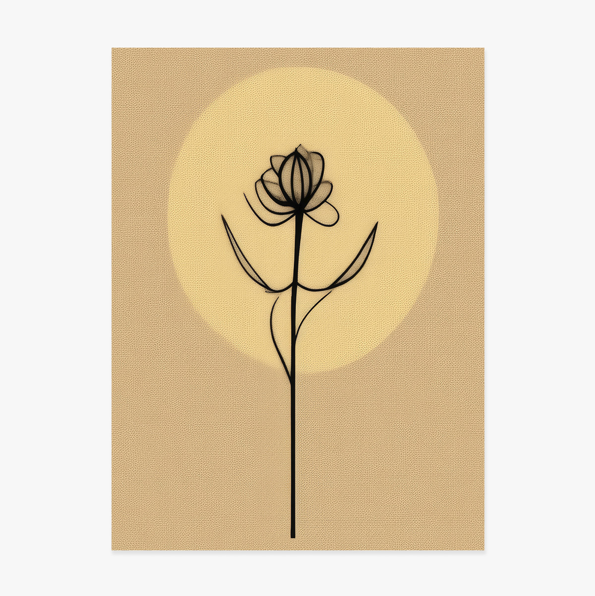 Minimalista vonalas virágposzter