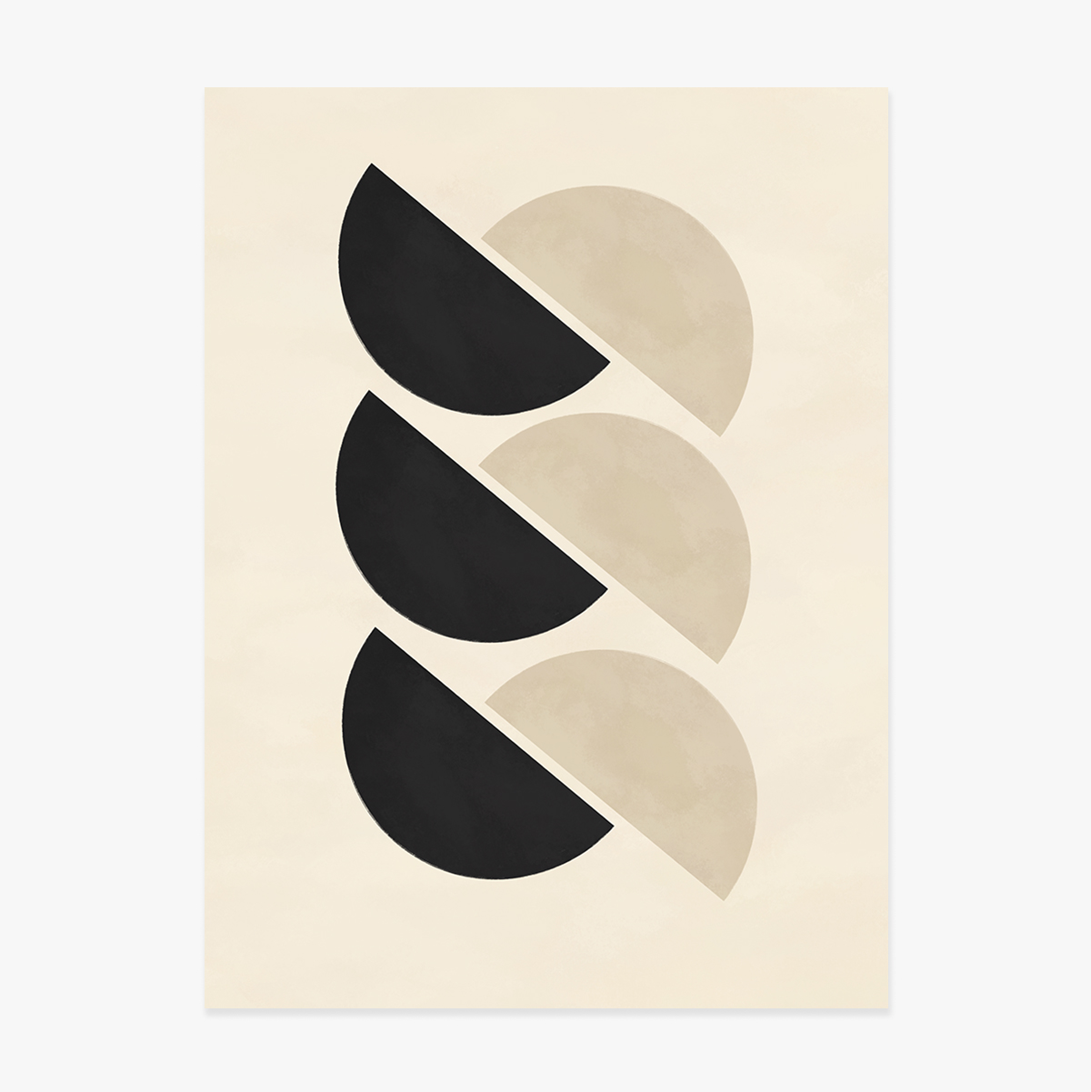 Minimalista geometrikus formák poszter, félkörök