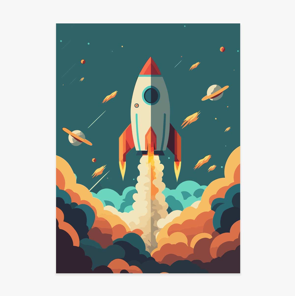 Poster Rocket az űrben