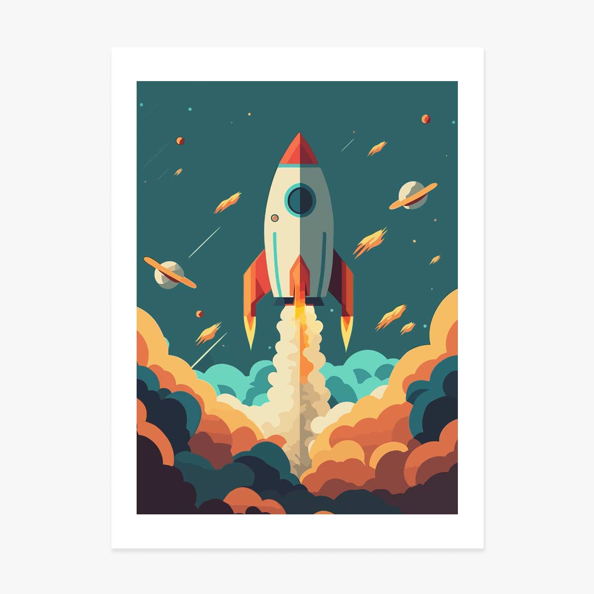 Poster Rocket az űrben
