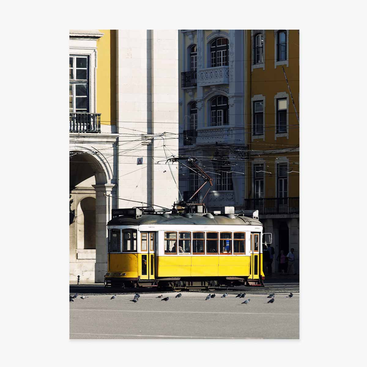 Poszter Sárga villamos Lisszabonban, Portugália