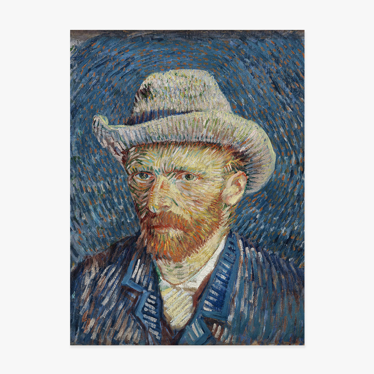 Poszter Vincent van Gogh, Önarckép szürke filc kalappal, 1887