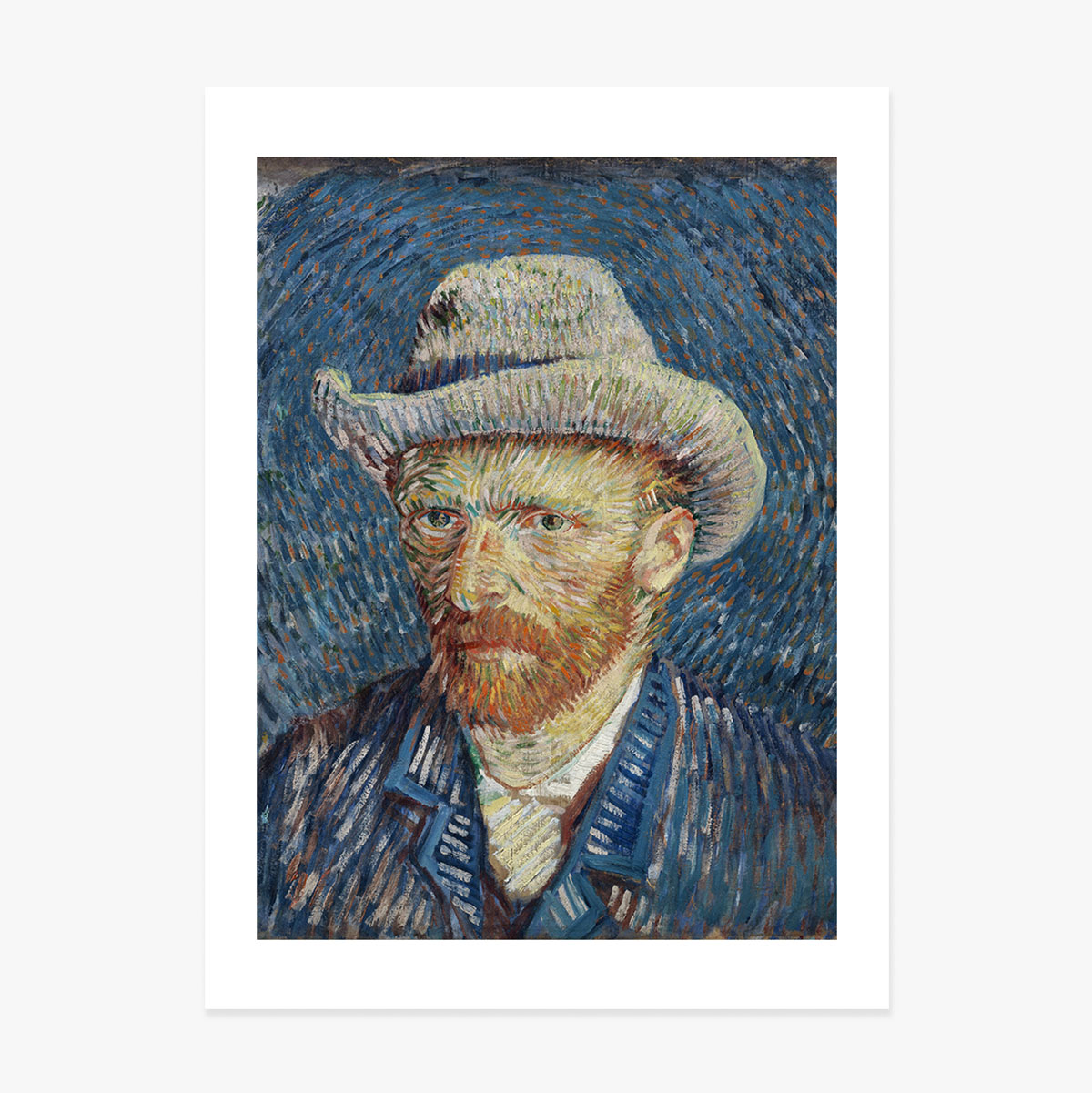 Poszter Vincent van Gogh, Önarckép szürke filc kalappal, 1887